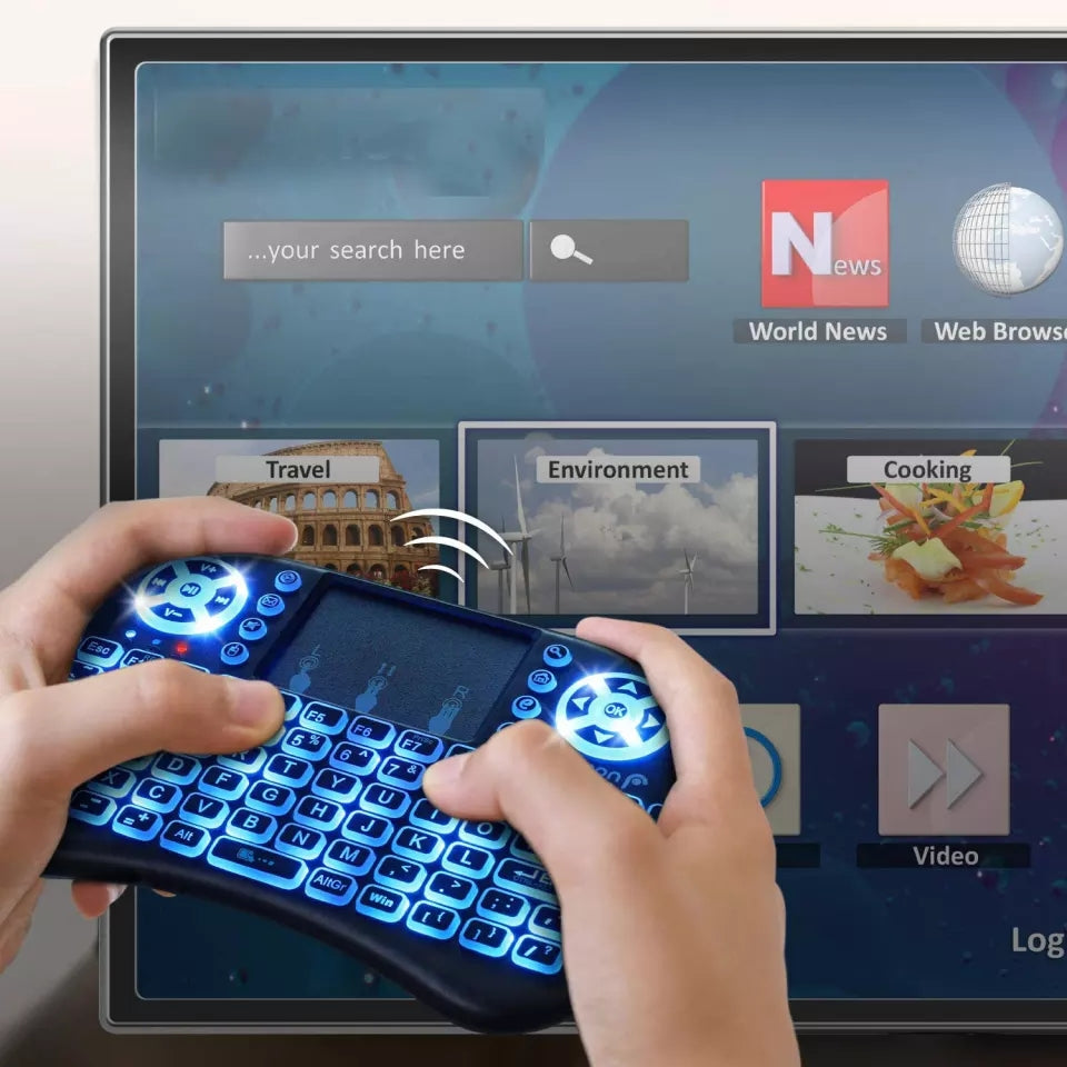 Tastatură, mouse tactil, gamepad și telecomandă într-un singur dispozitiv