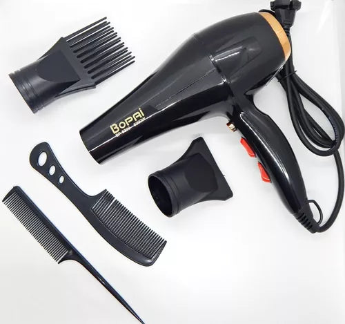 Uscător de păr profesional de salon - 4 atașamente utile
