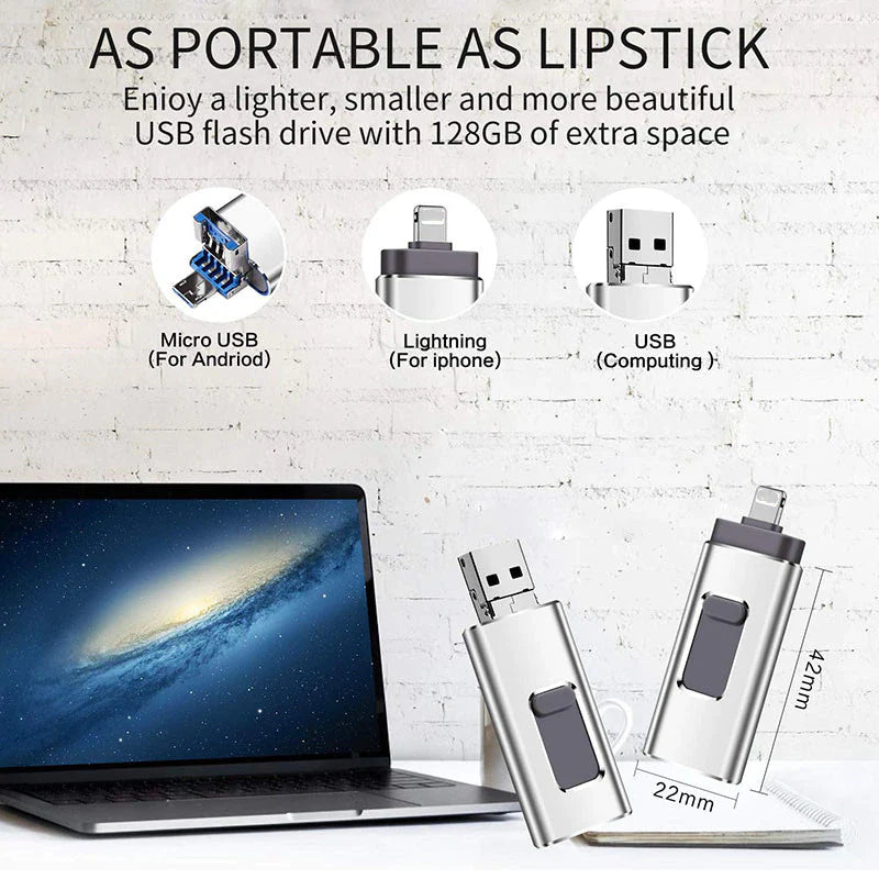 MEMORIE USB PENTRU TOATE TELEFONELE MOBILE 128 GB