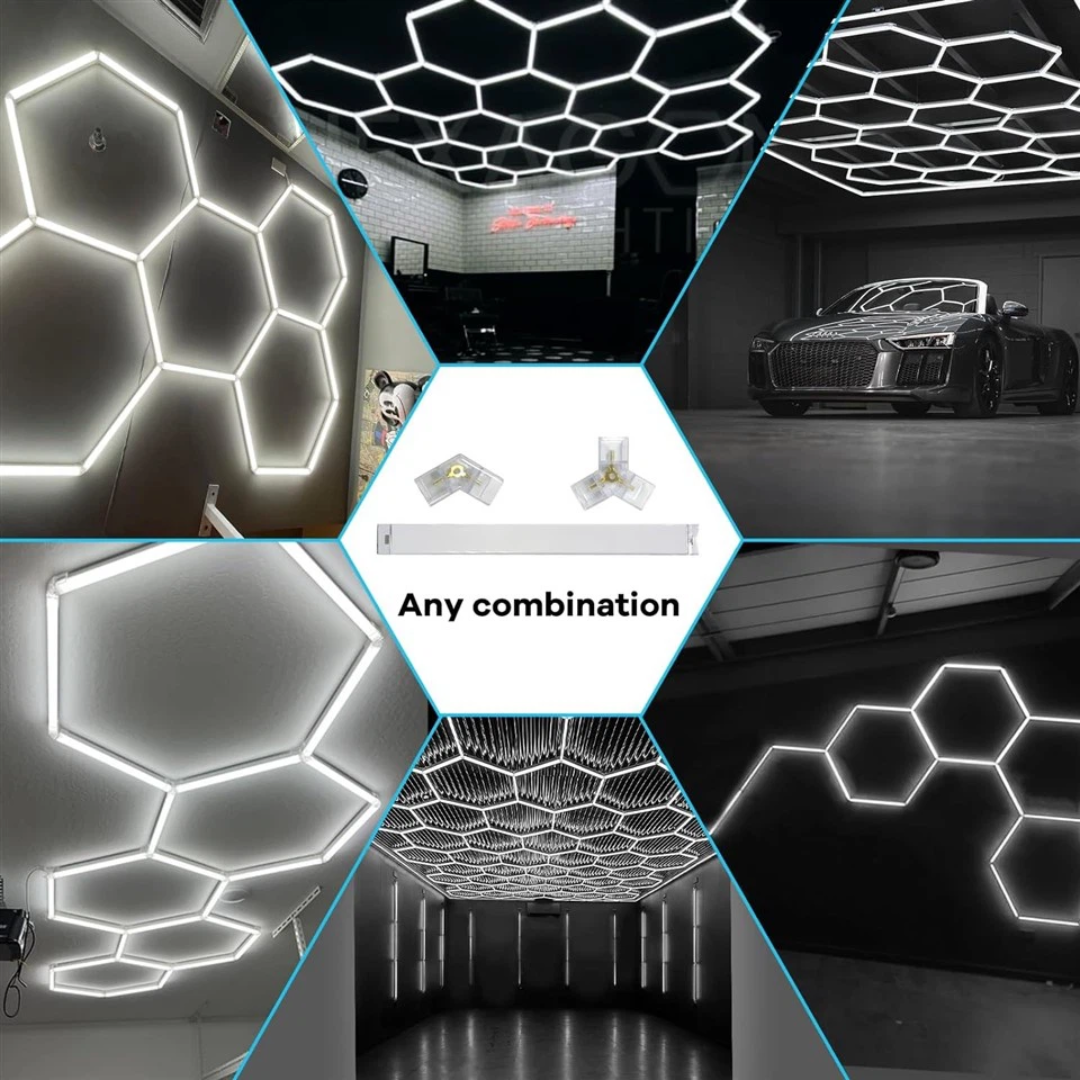 Hexagon Iluminat cu LED pentru garaje și ateliere (122x244 cm)