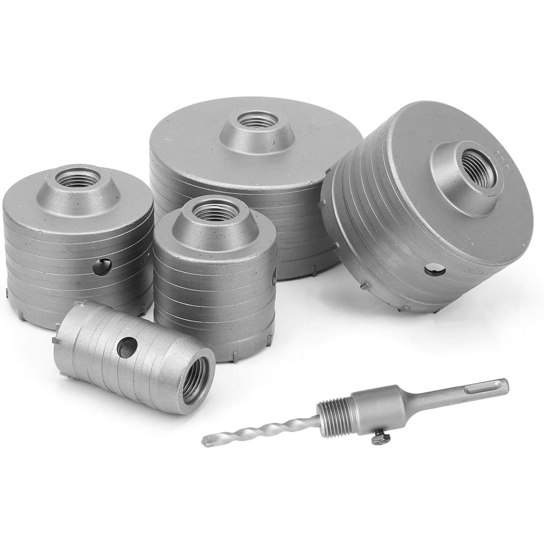 Burghie pentru beton: 125 mm, 100 mm, 80 mm, 65 mm, 40 mm