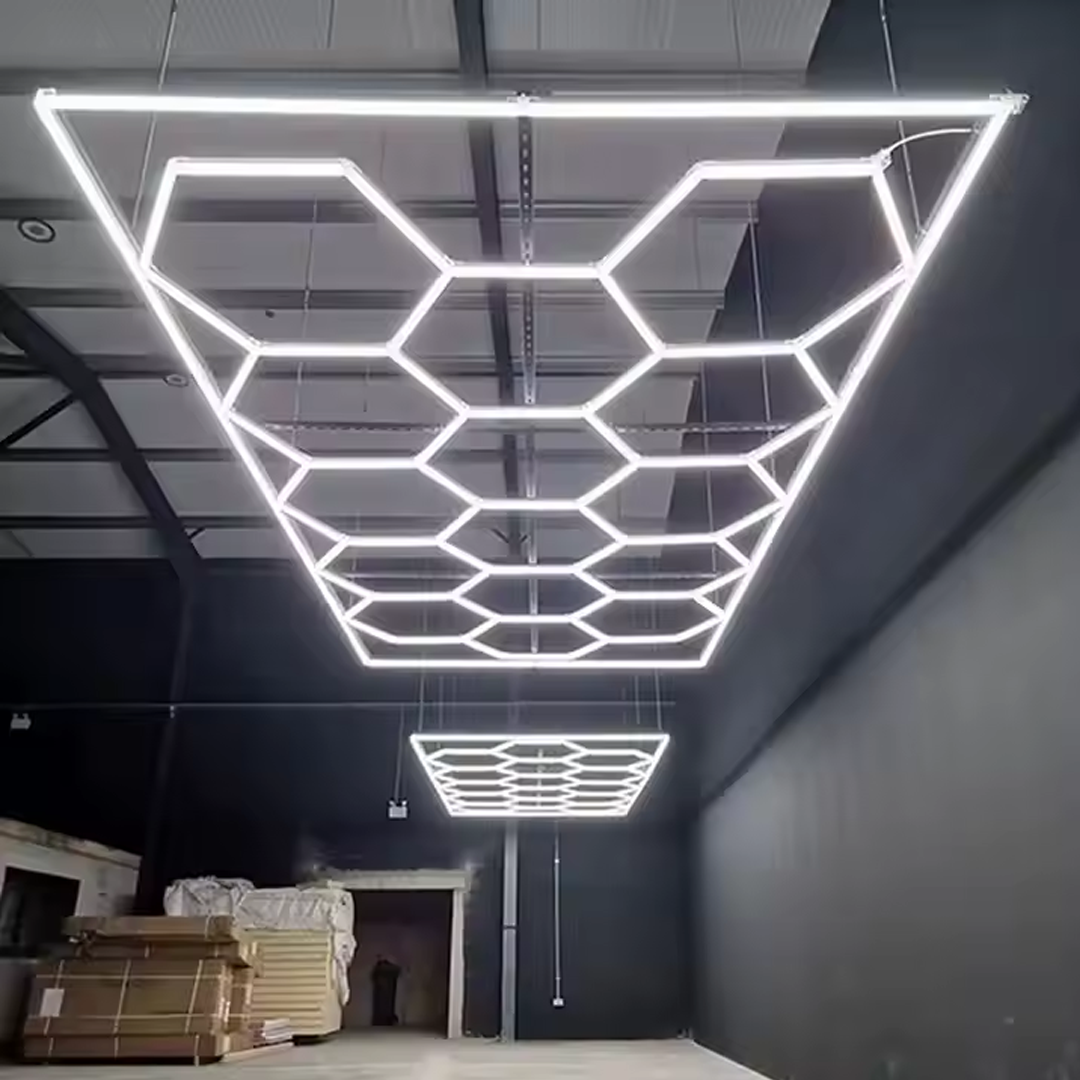 Hexagon Iluminat cu LED pentru garaje și ateliere (244x485 cm)
