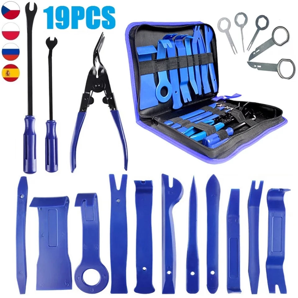 Set de 19 bucăți de pârghii din plastic pentru mașină