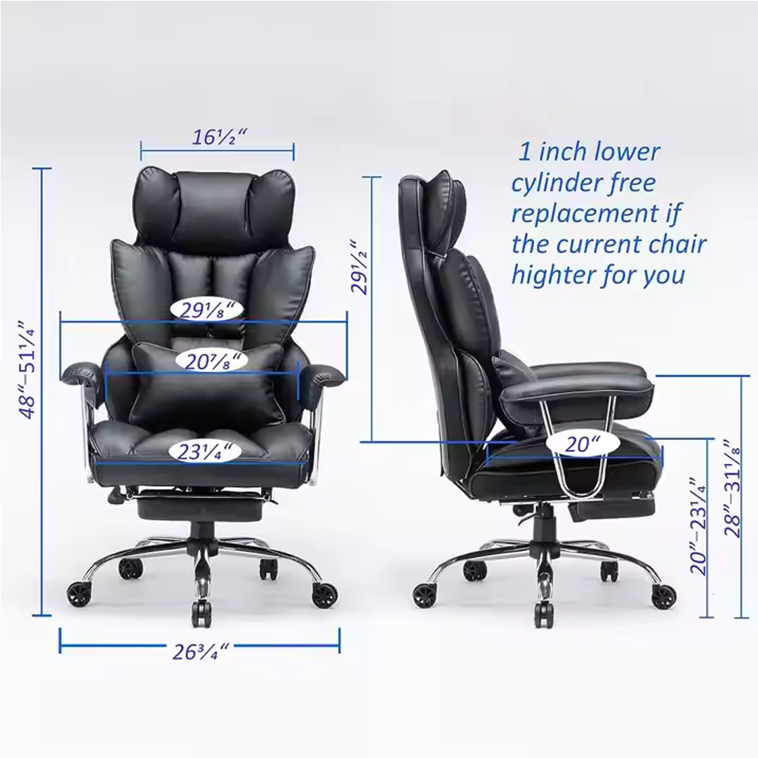 Scaun ergonomic de birou cu spate înalt