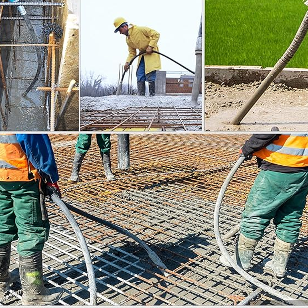 Vibrator profesional pentru beton 1300 W cu furtun de 2 m