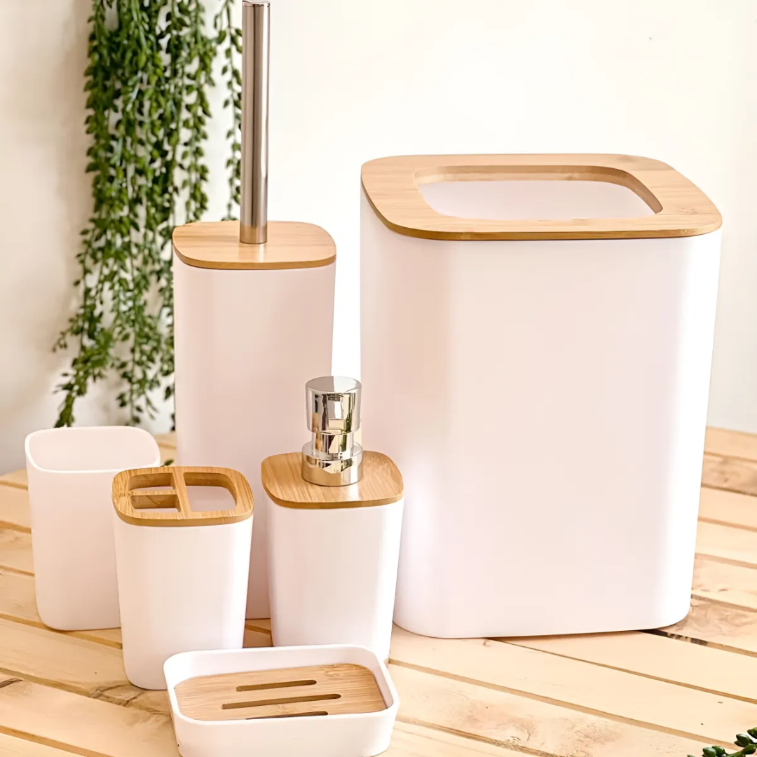 Set Galanter pentru baie – 6 elemente în negru modern