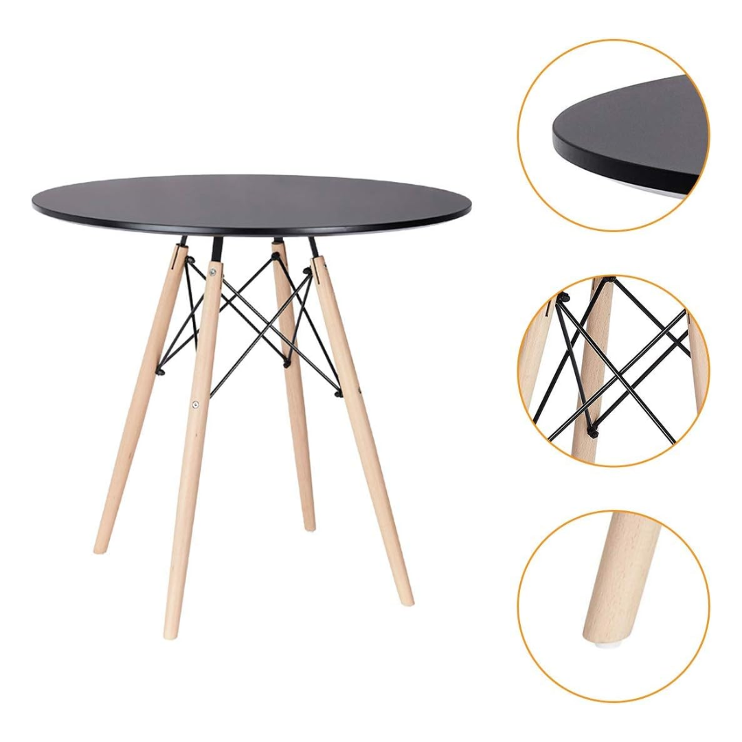Masa Torino – Rotunda 80 cm (Alb sau Negru)