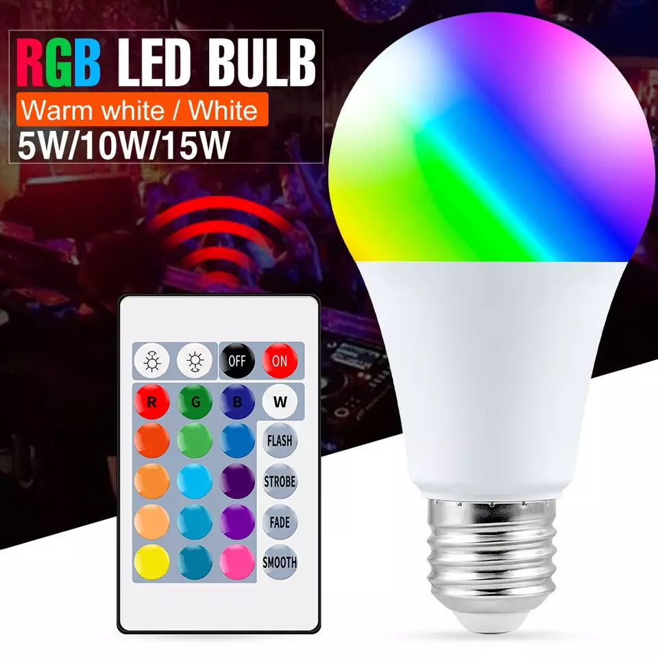 BEC RGB și ALB CU TELECOMANDĂ
