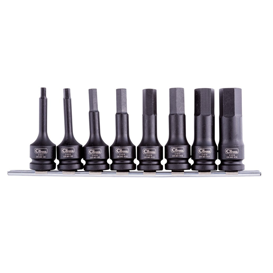 Set de 8 hexagoane parțial forjate
