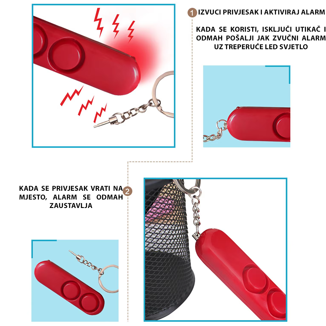 Alarm cu breloc pentru chei – Păzitorul tău personal