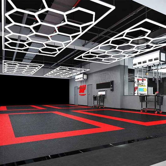 Hexagon Iluminat cu LED pentru garaje și ateliere (244x485 cm)