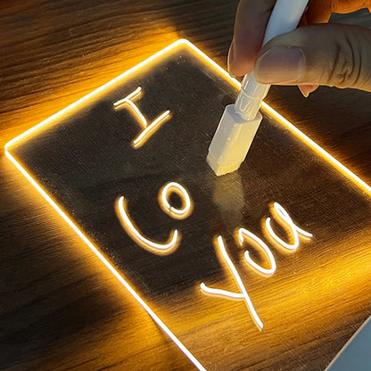 Lampă / tablă de scris creativă