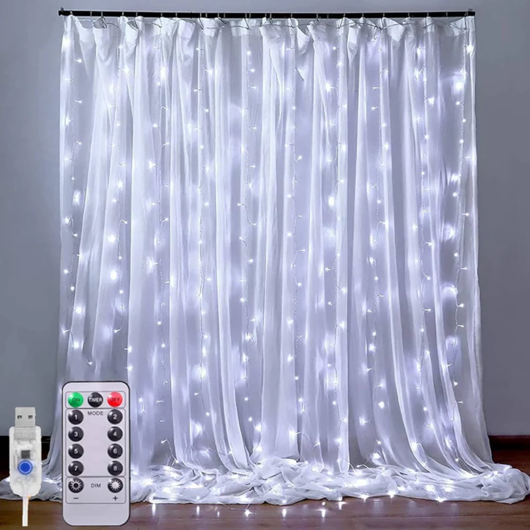 Cortina LED Premium de Crăciun – 3 × 2 m