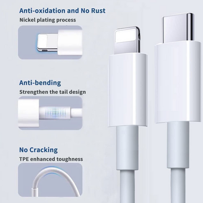 Încărcător USB-C de 20 W pentru iPhone, iPad și AirPods cu cablu (adaptor și cablu)