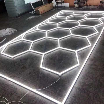 Hexagon Iluminat cu LED pentru garaje și ateliere (244x485 cm)