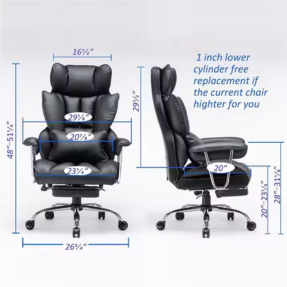 Scaun ergonomic de birou cu spate înalt
