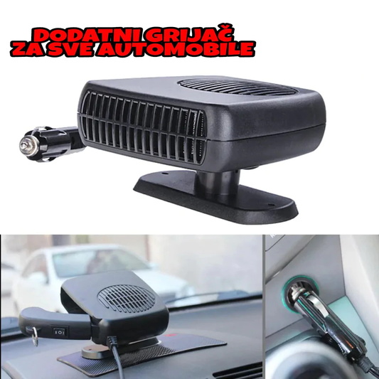Încălzitor/ventilator auto 2 în 1 pentru sticlă-12 V